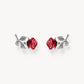 Thomas Sabo Sterling Silver Red Romance Rose Stud Earrings H2314-664-10