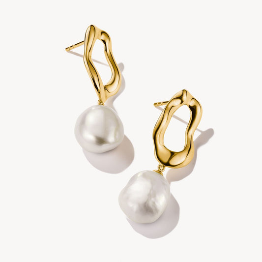 Thomas Sabo Natural Beauty Freshwater Cultured Pearl Drop Earrings H2322-430-14