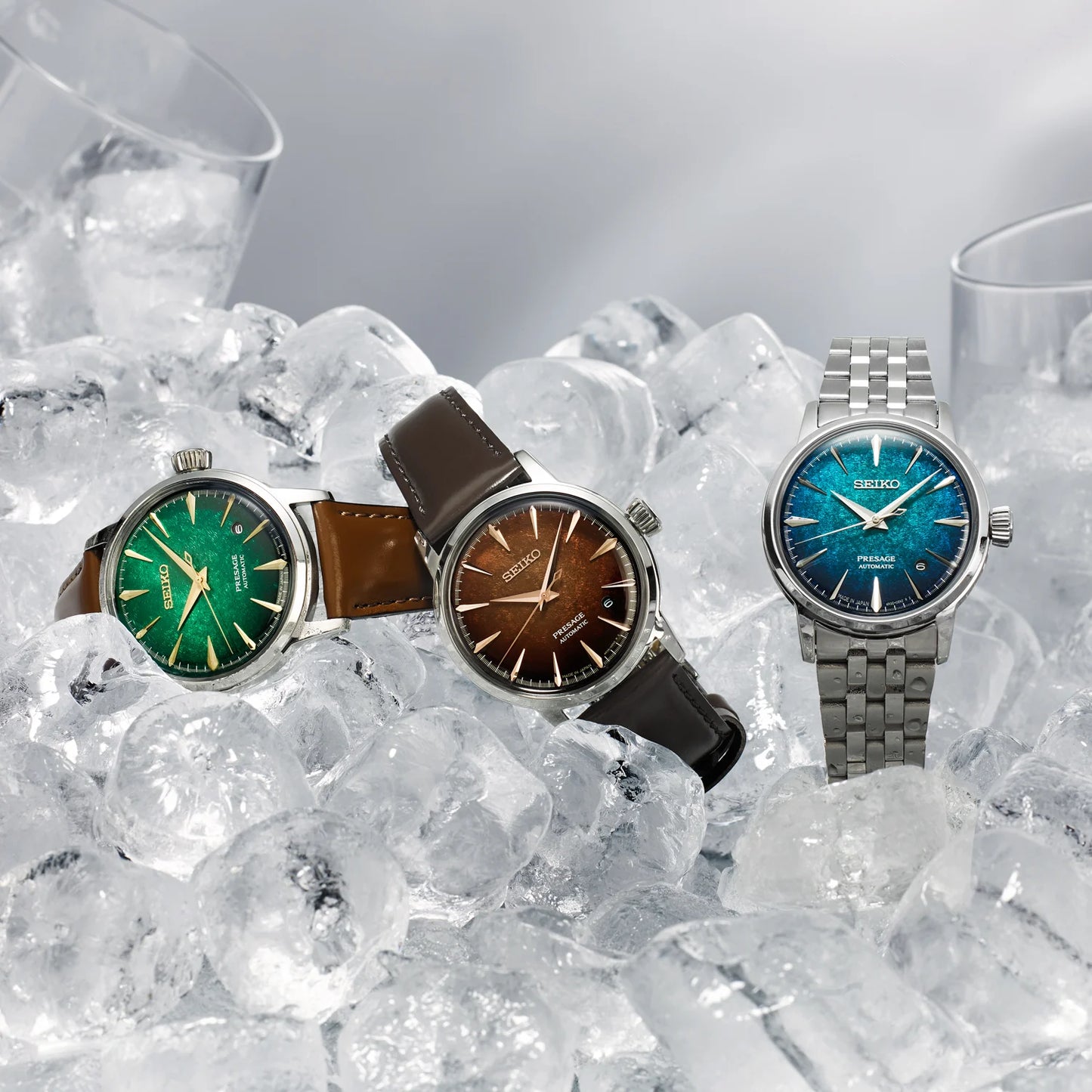 Seiko Presage Cocktail Time Crushed Ice ‘Emerald Mist’ Watch HCB001J1