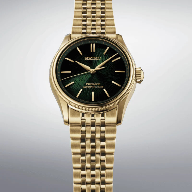 Seiko Presage Classic Series x Tradman’s Bonsai Limited Edition Watch in Matsuba-iro green HCC009J1