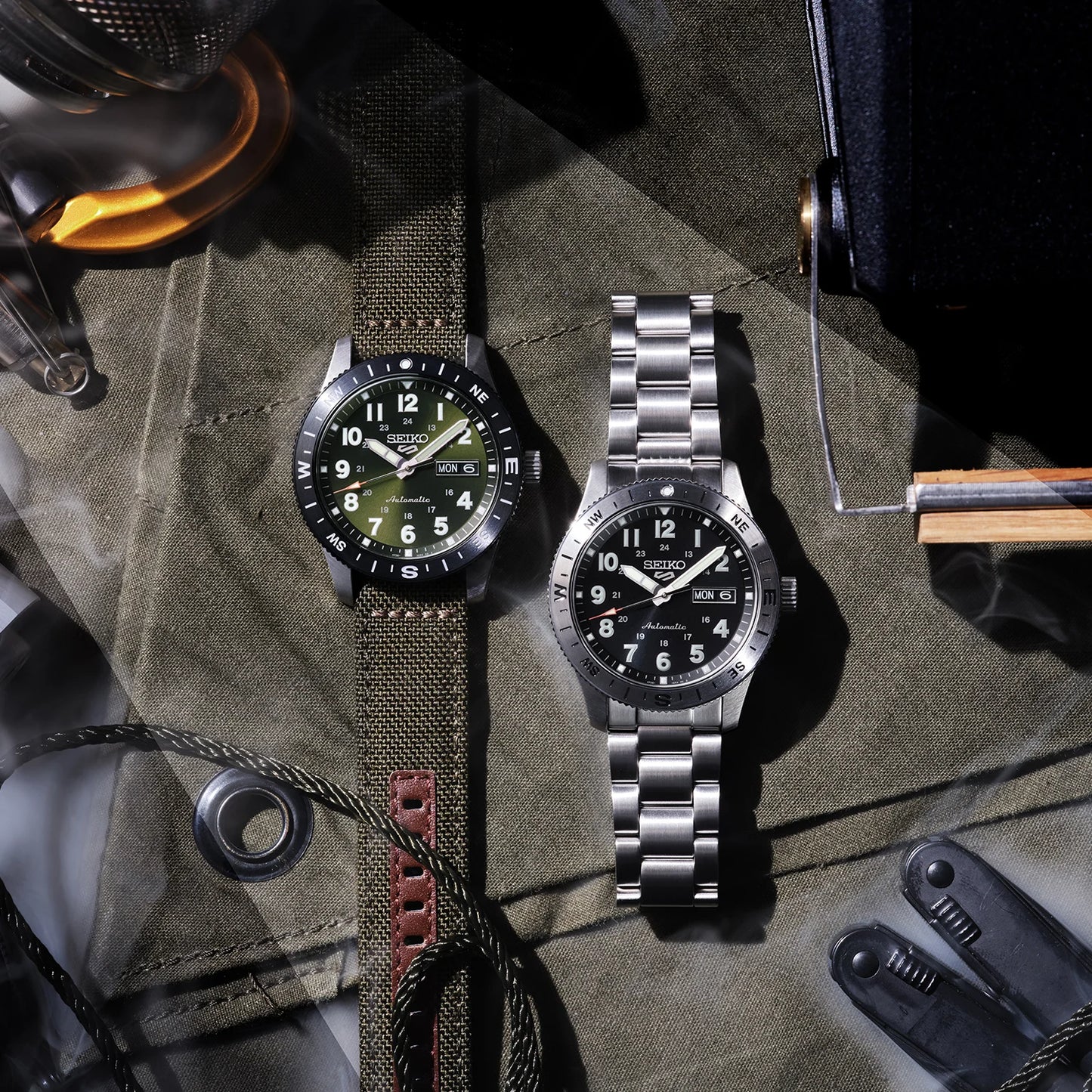 Seiko 5 Sports Field Watch In Fatigue Green HDB008K1