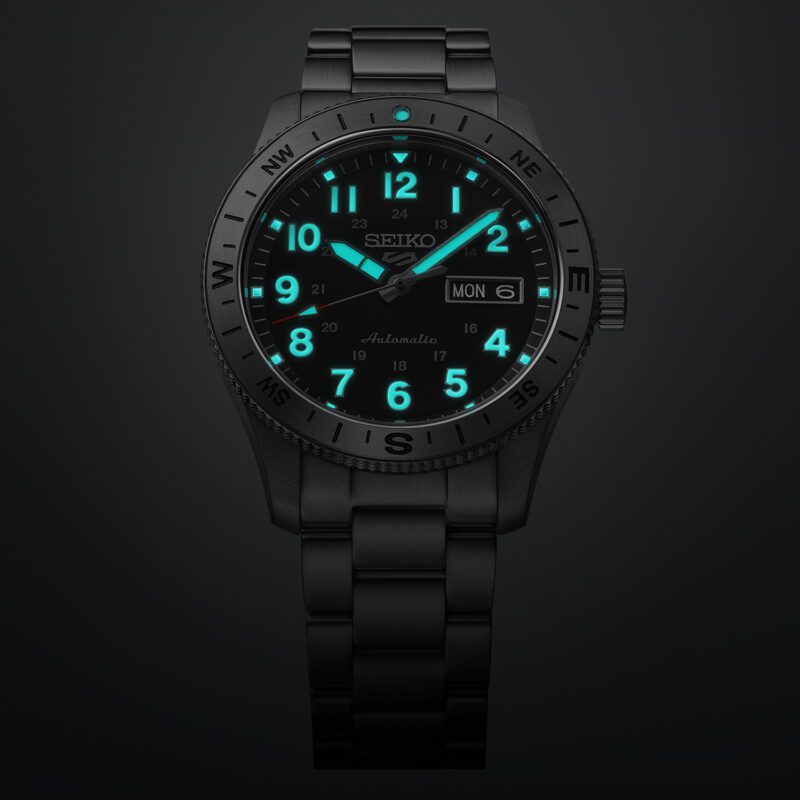 Seiko 5 Sports Automatic Field Watch In Camo Black HBD006K1