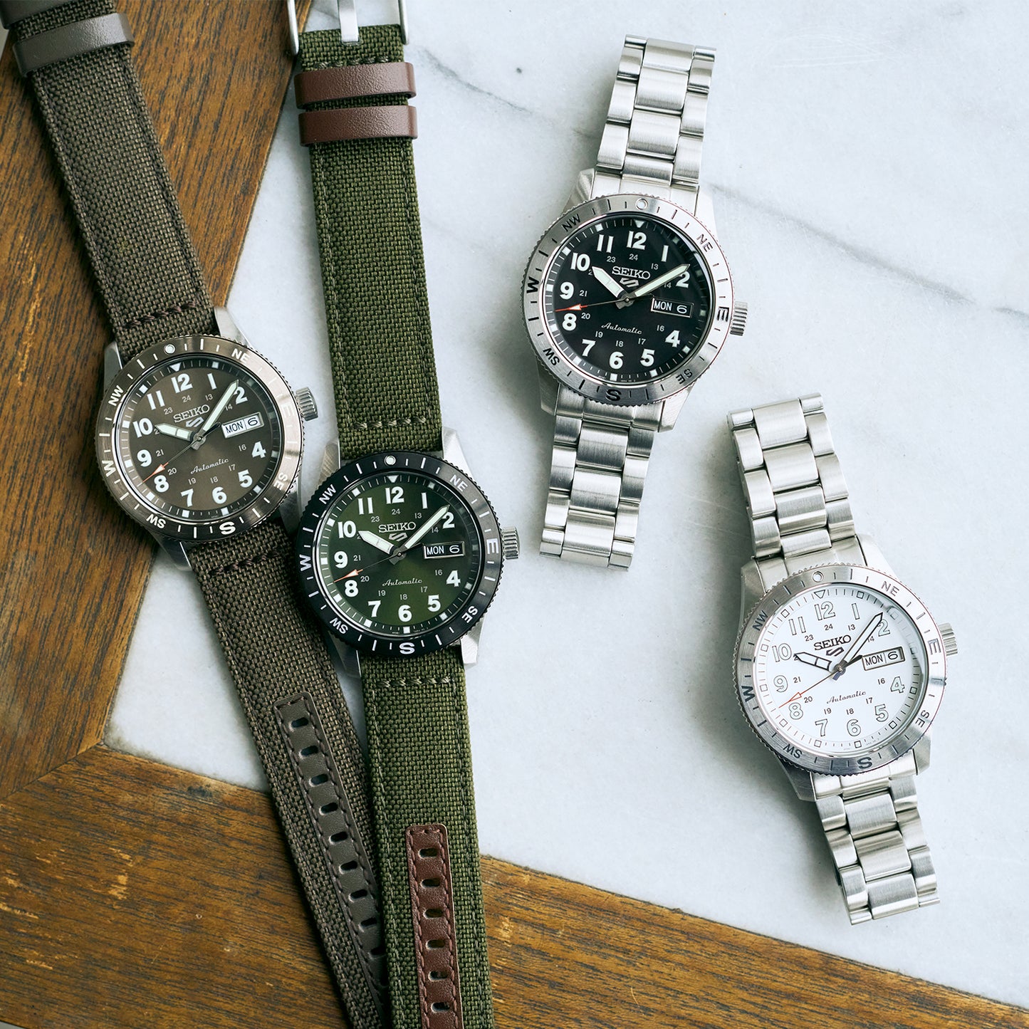 Seiko 5 Sports Field Watch in White Ensign HDB007K1