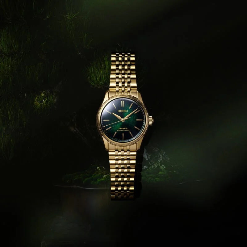 Seiko Presage Classic Series x Tradman’s Bonsai Limited Edition Watch in Matsuba-iro green HCC009J1