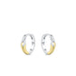 Sterling Silver Yellow Gold Plated Plain Huggy Hoop Earrings