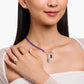 Thomas Sabo Sterling Silver Purple Crystal Necklace KE2190-007-13