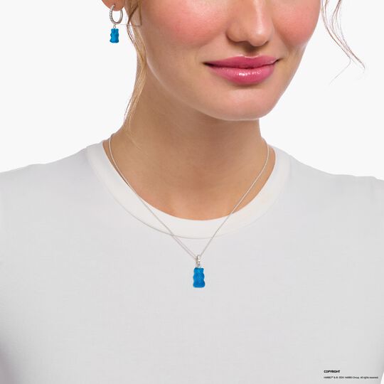 Thomas Sabo Sterling Silver Haribo Blue Bear Necklace KE2209-052-1
