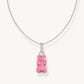 Thomas Sabo Sterling Silver Pink Haribo Bear Cubic Zirconia Necklace KE2209-052-9