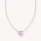 Thomas Sabo Sterling Silver Cubic Zirconia Pink Necklace KE2210-051-9