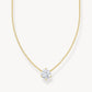 Thomas Sabo Yellow Gold Plated Cubic Zirconia Necklace KE2210-414-14