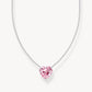 Thomas Sabo Sterling Silver Pink Cubic Zirconia Heart Necklace KE2211-051-9