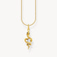 Thomas Sabo Yellow Gold Plated Snake With White Cubic Zirconia Necklace KE2300-565-14