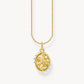 Thomas Sabo Yellow Gold Plated Oval Rose White Cubic Zirconia Necklace KE2301-414-14