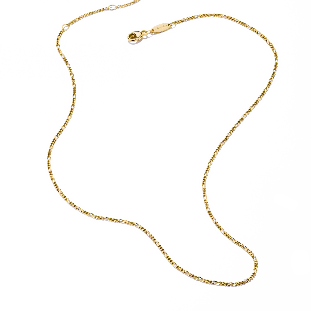 Thomas Sabo Connect Gold Plated Sterling Silver Figaro Chain 45cms KE2329-413-39