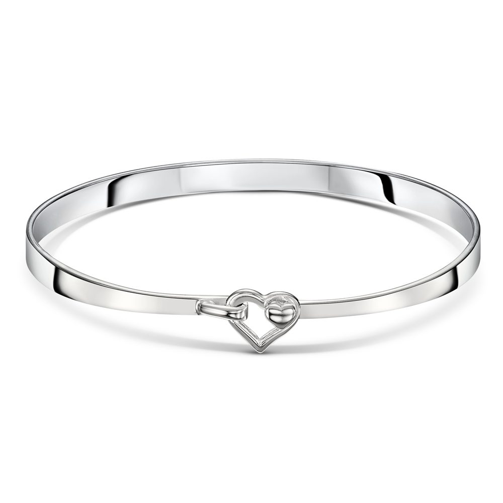 Little Star Hrdaya Open Heart Childs Silver Bangle