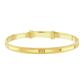 Little Star Sterling Silver Yellow Gold Plated Kavi Beaded Edge Expander Bracelet Bangle LSB0399