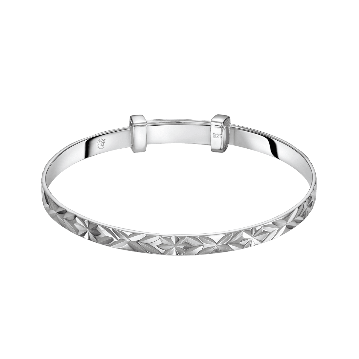 Little Stars Maeve Diamond Cut Pattern Bangle