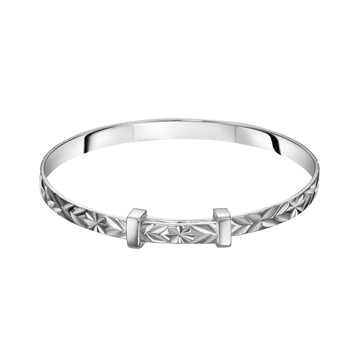 Little Stars Maeve Diamond Cut Pattern Bangle