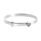 Little Star LUXE Childrens Silver Diamond Micro Pave Heart Bangle Vega LSB0629