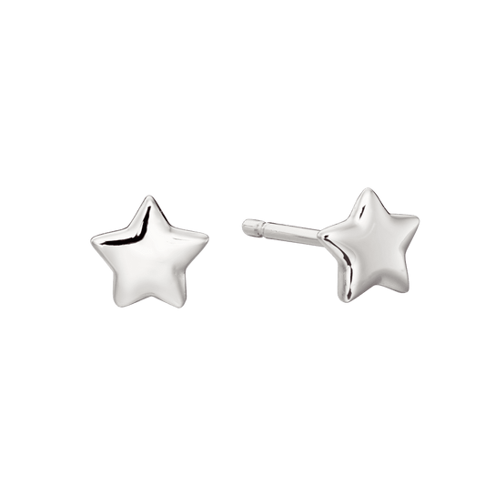 Little Star Sterling Silver Ava Star Stud Earrings