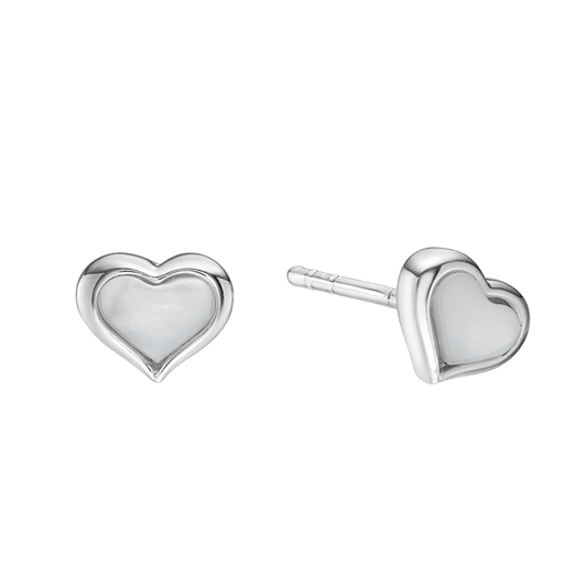 Little Stars Dakota Mother of Pearl Heart Earrings LSE0566