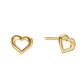 Little Stars Yellow Gold Plated Katerina Open Heart Stud Earrings