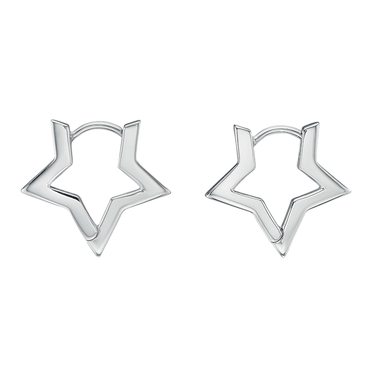 Little Stars Gabriella Hinged Star Hoop Earrings LSE0577