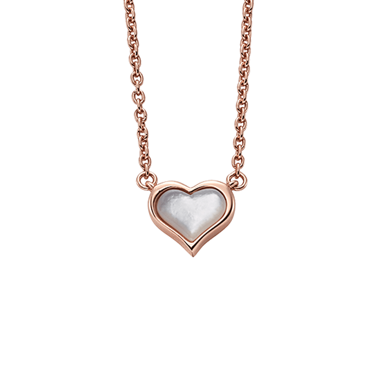 Little Stars Esme Rose Gold Plated Mother of Pearl Heart Necklace LSN0 ...