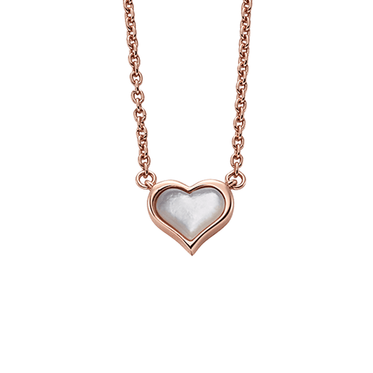 Little Stars Esme Rose Gold Plated Mother of Pearl Heart Necklace LSN0585