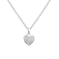 Little Star LUXE Childrens Silver Diamond Micro Pave Heart Necklace Sirius LSN0626