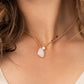 Jersey Pearl Sorel Rose Quartz and Freshwater Cultured Pearl Rose Necklace