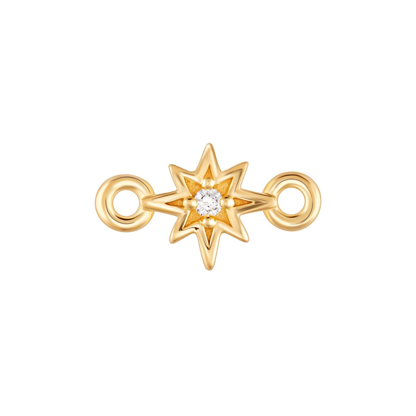 Permanent White Cubic Zirconia Star Connector PJ-GV3105