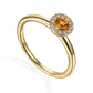 9ct Yellow Gold Citrine and Diamond Ring November Birthstone