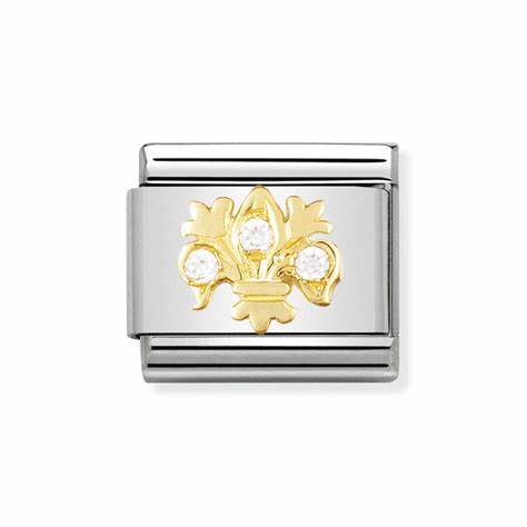 Nomination Composable Classic Cubic Zirconia Fleur de Lis 030307/12