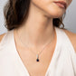 Diamonfire Blue Teardrop Cubic Zirconia Sterling Silver Necklace