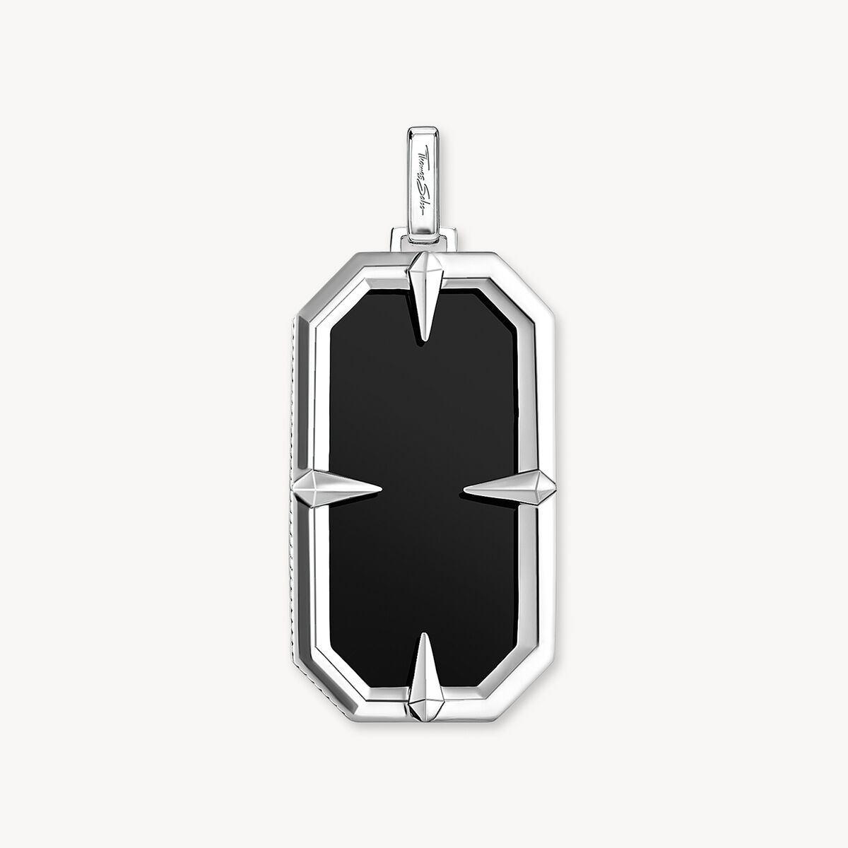 Thomas Sabo Sterling Silver Black Onyx Compass Pendant PE869-641-11