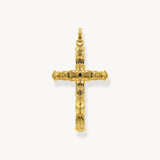 Thomas Sabo Yellow Gold Plated Iconic Cross Pendant PE909-414-39