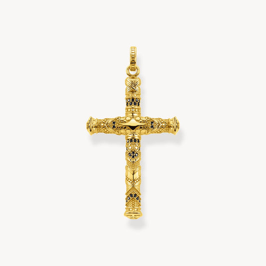 Thomas Sabo Yellow Gold Plated Iconic Cross Pendant PE909-414-39