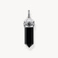 Thomas Sabo Silver Black Onyx Shaped Crystal and Cubic Zirconia Pendant PE964-641-11