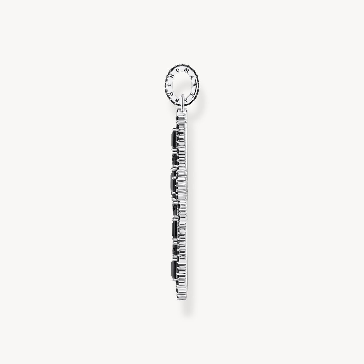 Thomas Sabo Sterling Silver Black Rhodium and Black Cubic Zirconia Cross PE970-643-11