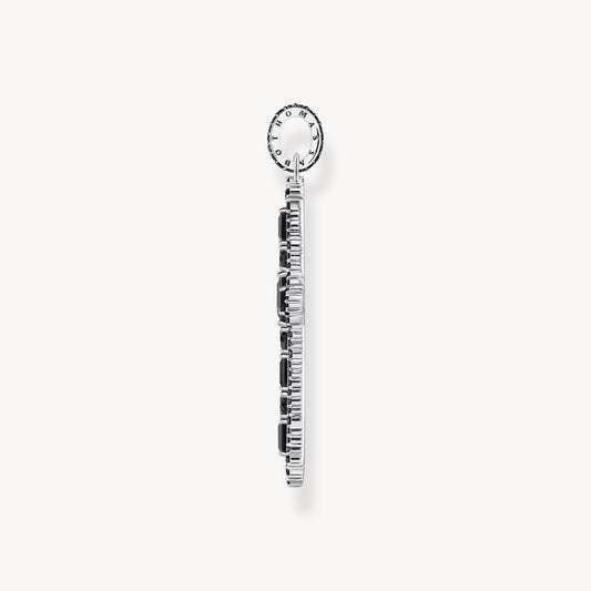 Thomas Sabo Sterling Silver Black Rhodium and Black Cubic Zirconia Cross PE970-643-11