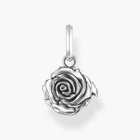 Thomas Sabo Sterling Silver Midnight Rose Pendant PE982-637-21