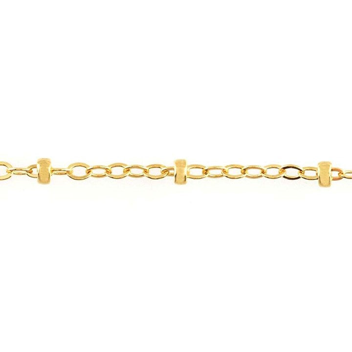 Permanent Gold Filled Cable Bead Anklet