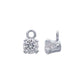 Permanent Sterling Silver Round 3mm Claw Set Cubic Zirconia Charm for Perma Bracelet