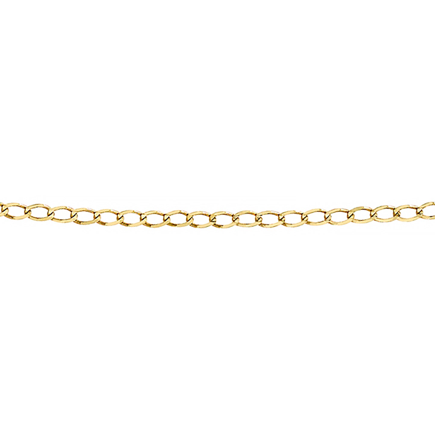 Permanent Bracelet 9ct Gold Flat Solid Curb Bracelet PJ-9ct1010-21cm