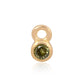 Permanent Yellow Gold Vermeil Silver Charm Lime Cubic Zirconia August Pj-Gv2171