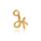 Permanent Yellow Gold Vermeil Charm Initial H PJ-GV2133