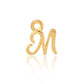 Permanent Yellow Gold Vermeil Initial M Charm