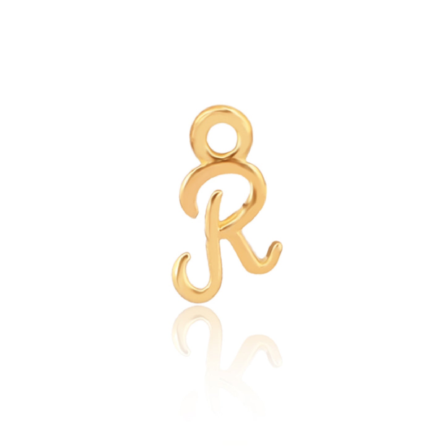 Permanent Yellow Gold Vermeil Charm Initial R PJ-GV2143