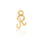 Permanent Yellow Gold Vermeil Charm Initial R PJ-GV2143